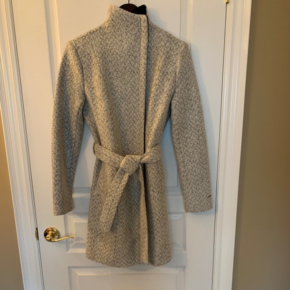 ZIP UP WINTER TAHARI WOOL-BLEND  BELTED COAT - SIZE S - Picture 10 of 11